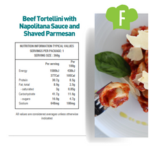 Load image into Gallery viewer, Beef Tortellini with Napolitana Sauce and Shaved Parmesan