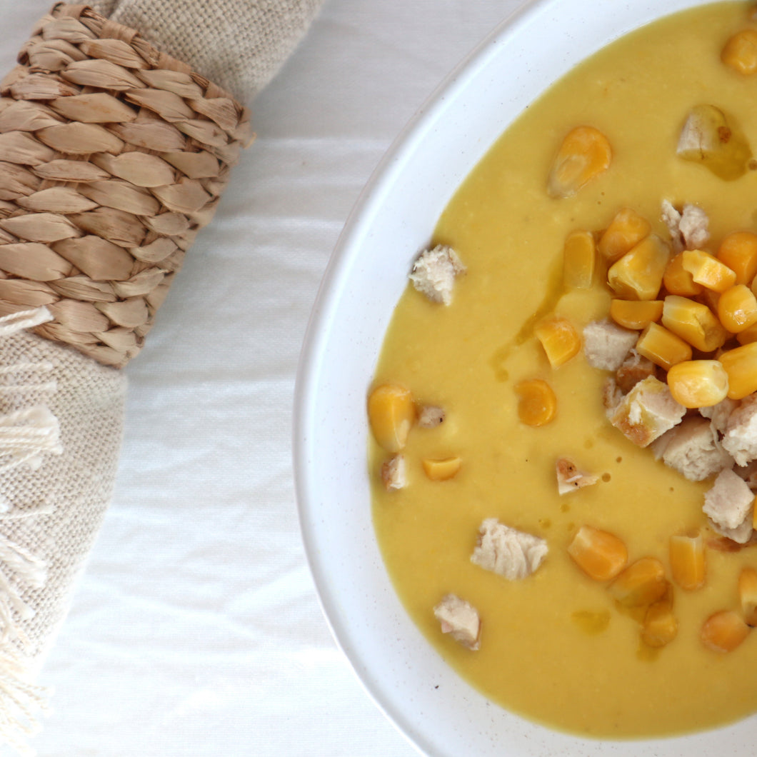 Chicken & Corn soup made fresh at Fresh Meals Delivered