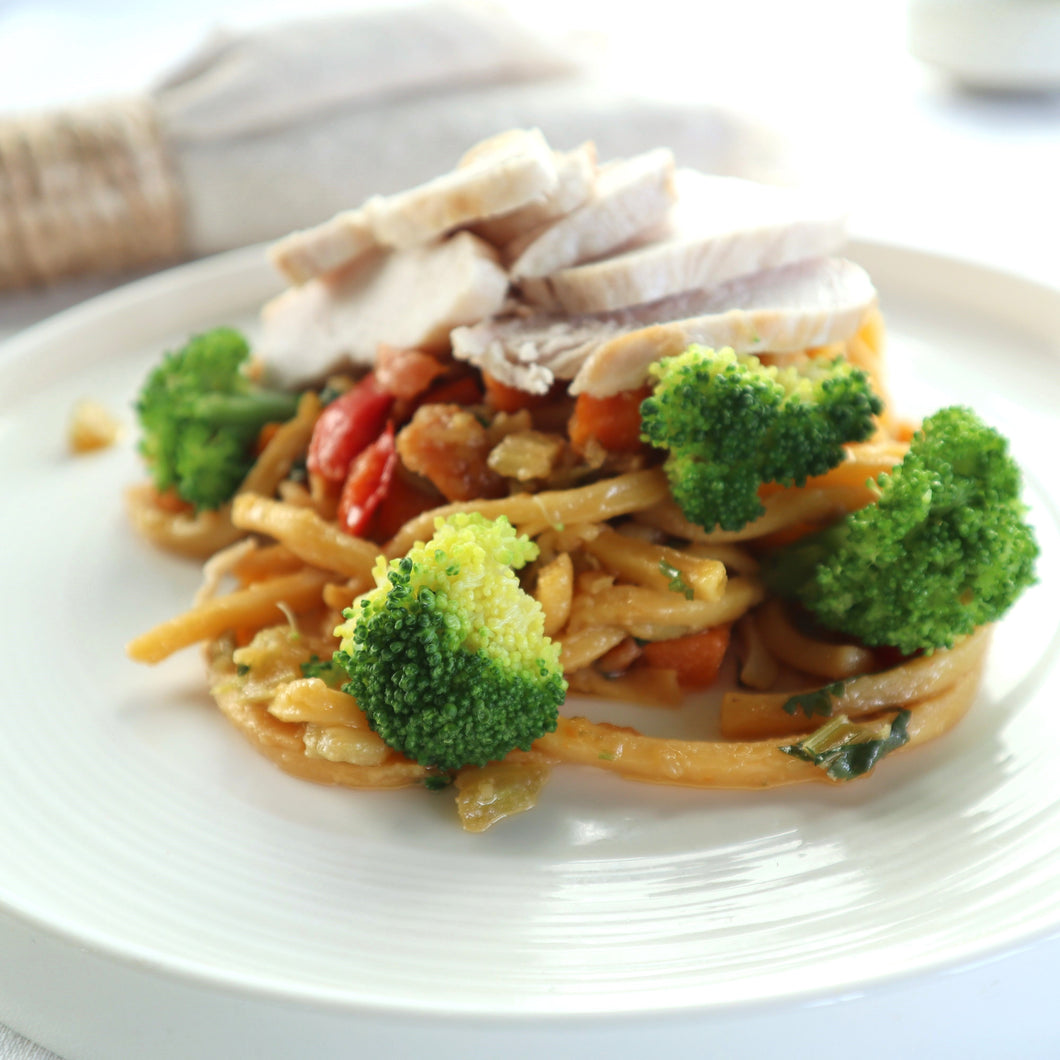 Chicken and Vegetable Stir Fry with Hokkien Noodles