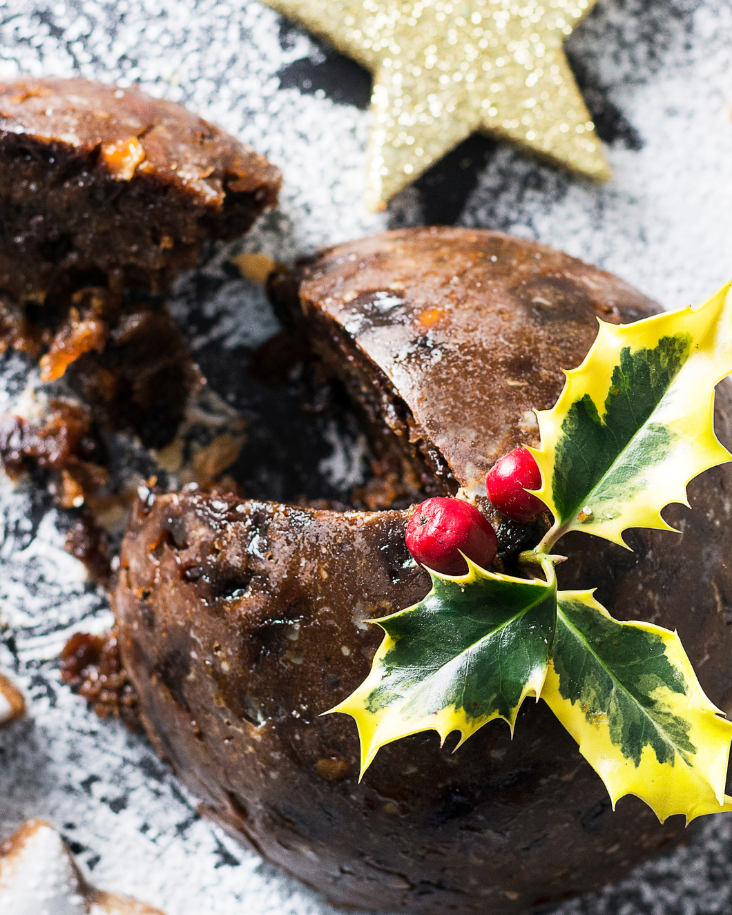 Christmas Pudding with Custard