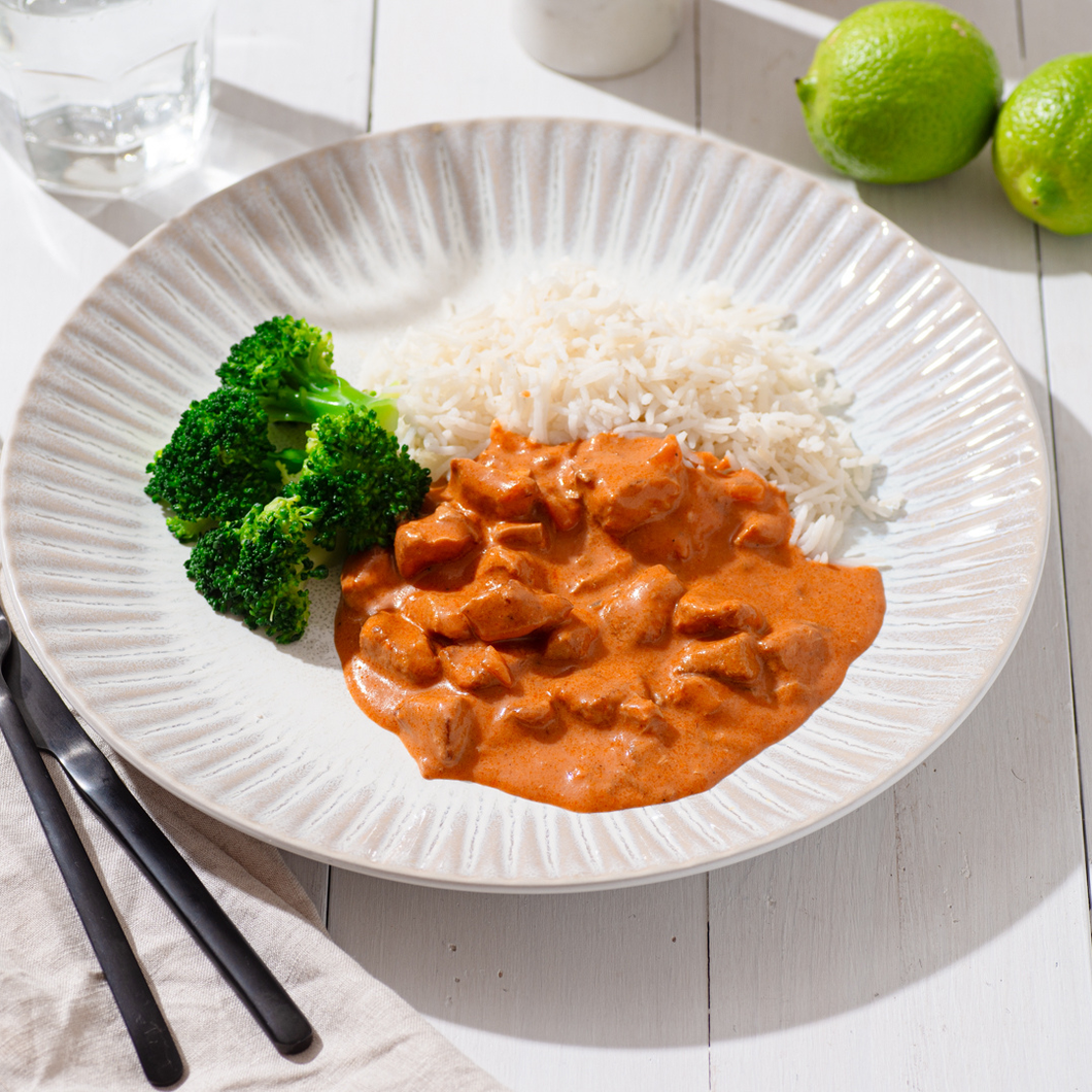 Butter Chicken with Basmati Rice and Broccoli